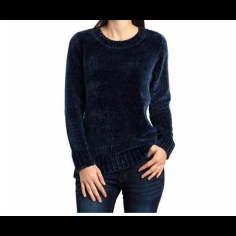 Blue chenille sweater